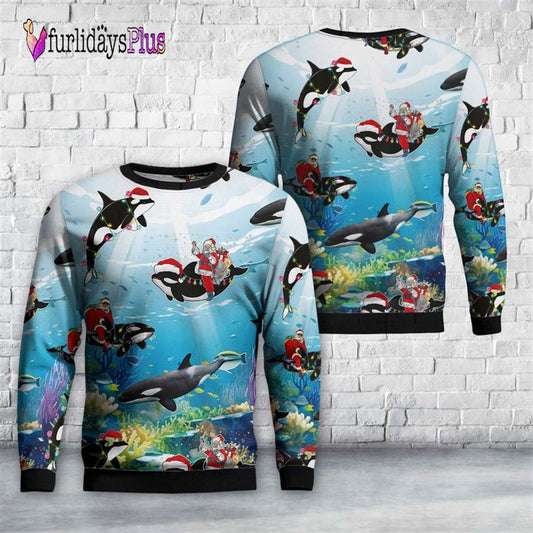 Orcas Ugly Christmas Sweater For Men And Women, Christmas Gift, Christmas Winter Fashion