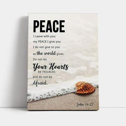 Peace I Leave With You - John 14 27 Canvas Wall Art - Christian Canvas Wall Art Decor