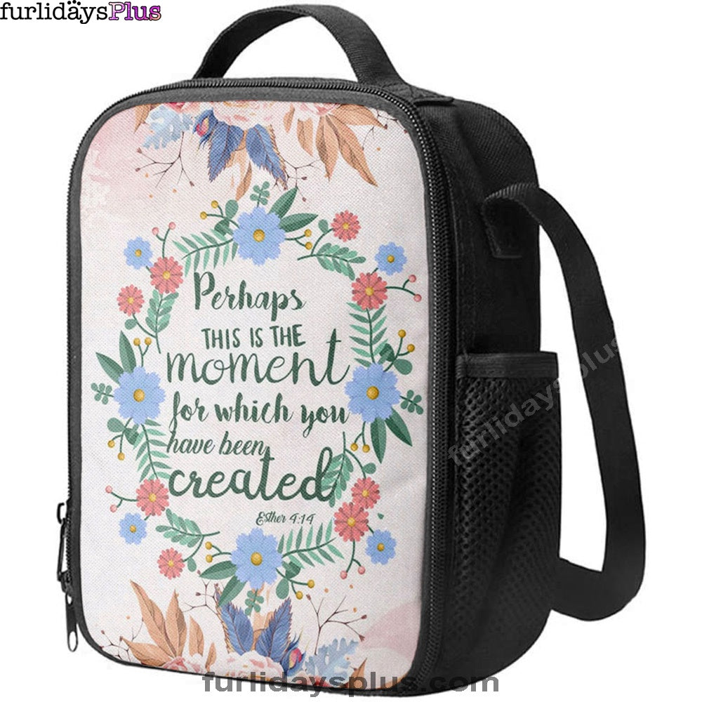 Perhaps This Is The Moment For Which You Were Created Esther 414 Lunchbag, Bible Verse Lunch Bag, Scripture Lunchbag