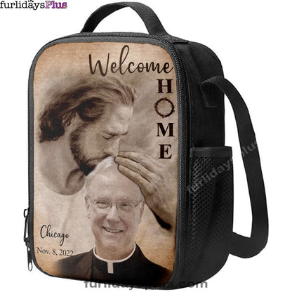 Personalized Lunchbag Safe In God's Arms, Custom Welcome Home Lunchbag, Digital File