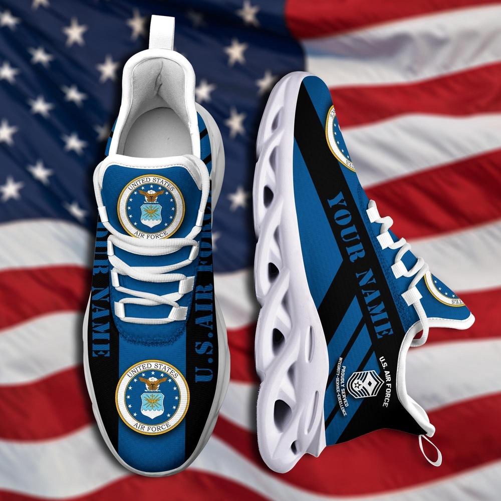 Personalized Military Shoes, Us Air Force Veteran Clunky Sneaker, Veterans Shoes, Max Soul Shoes, Veterans Clunky Shoes