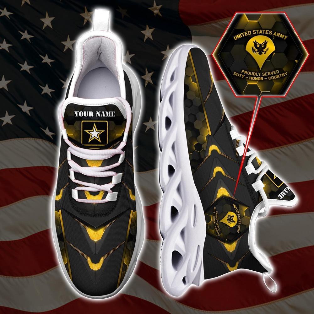 Personalized Military Shoes, Us Army Military Clunky Sneakers, Veterans Shoes, Max Soul Shoes, Veterans Clunky Shoes