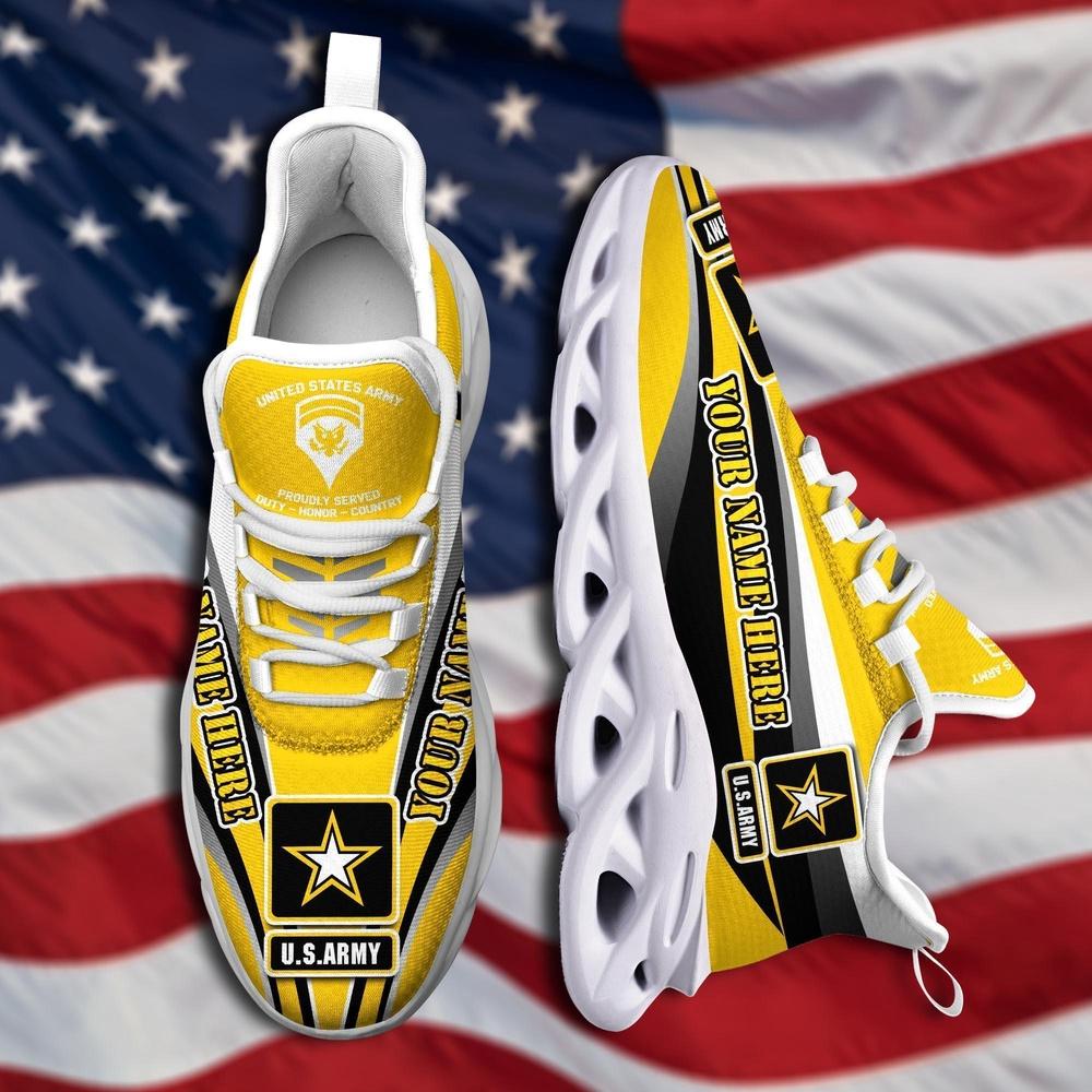 Personalized Military Shoes, Us Army Military Veteran Sneakers Sport Style Clunky Sneakers, Veterans Shoes, Max Soul Shoes, Veterans Clunky Shoes