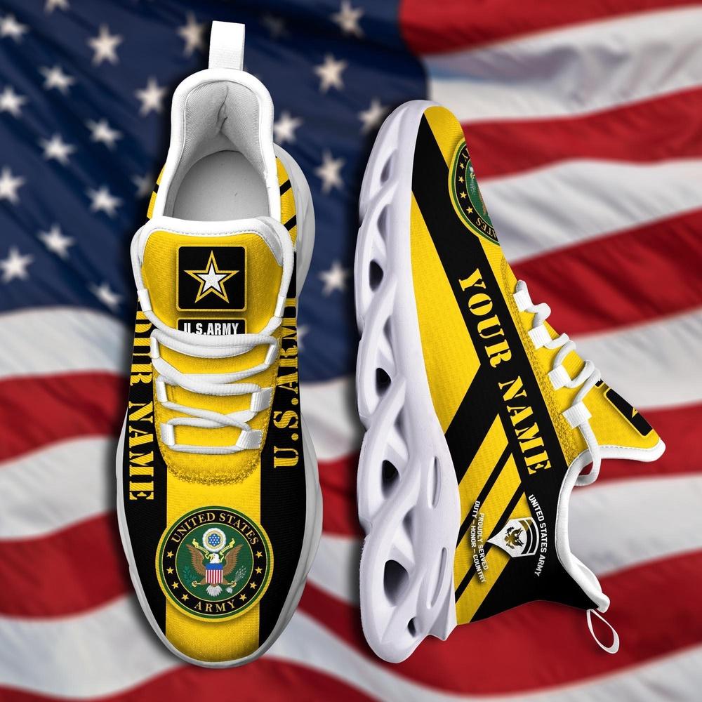 Personalized Military Shoes, Us Army Veteran Clunky Sneakers, Veterans Shoes, Max Soul Shoes, Veterans Clunky Shoes