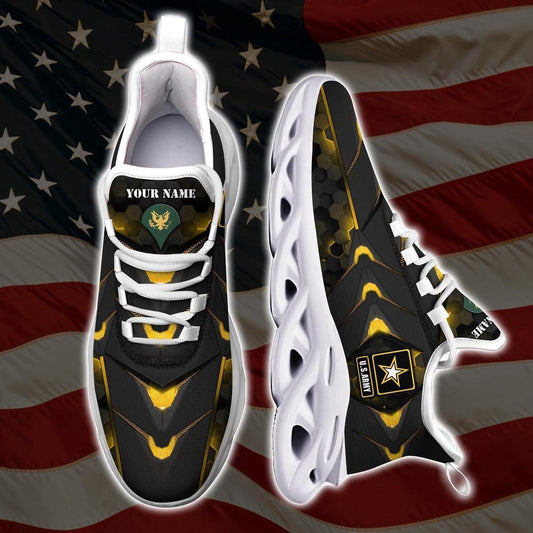 Personalized Military Shoes, Us Army Veteran Military Clunky Sneakers, Veterans Shoes, Max Soul Shoes, Veterans Clunky Shoes
