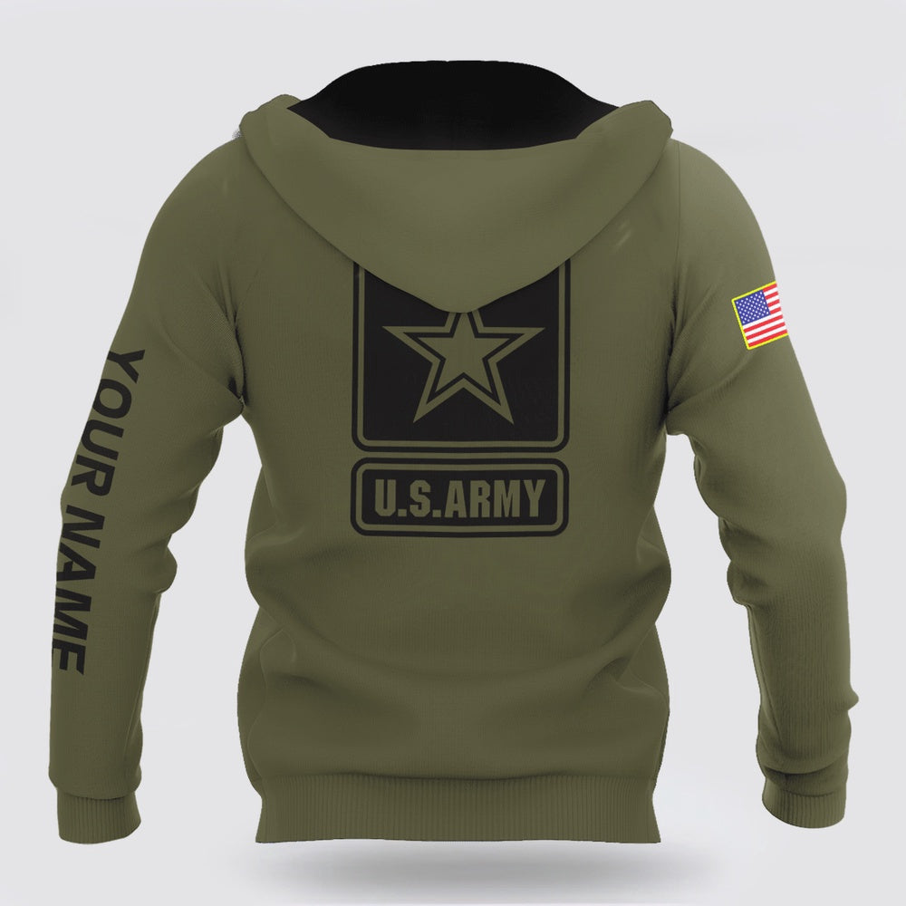 Us Army Hoodie, Personalized Name Us Army 3D All Over Printed Hoodies Hoodie