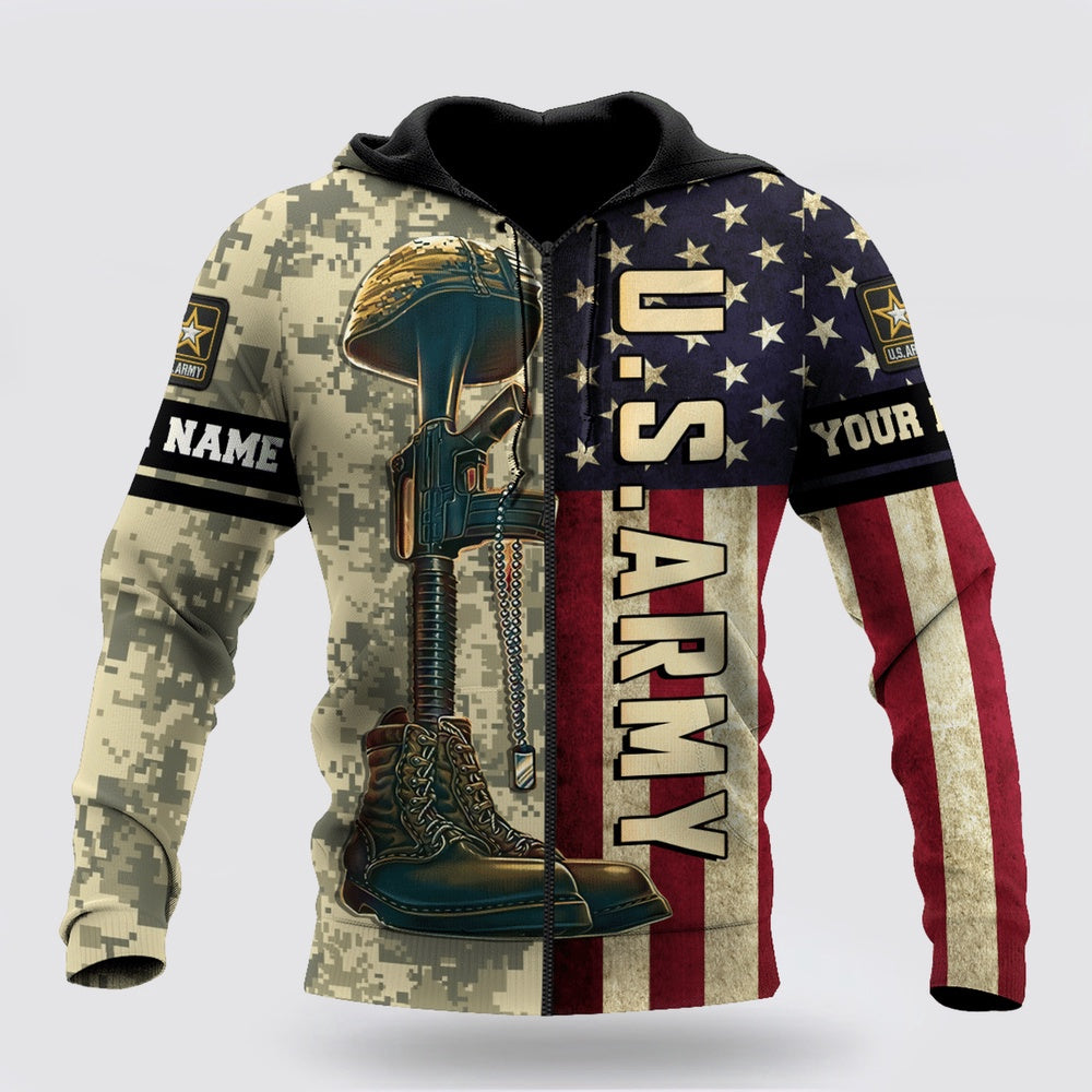 Us Army Hoodie, Personalized US Army 3D Hoodie