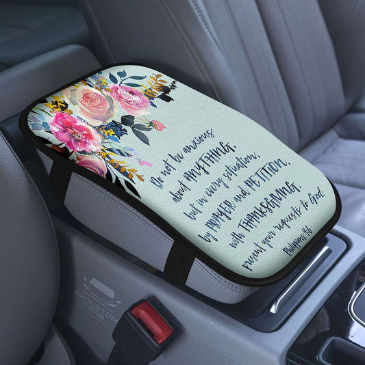 Pet Memorial Portraits Jesus Holding Cat Car Center Console Cover,Cat Memorial Pictures Cat Loss Gift Custom Cat Pictures