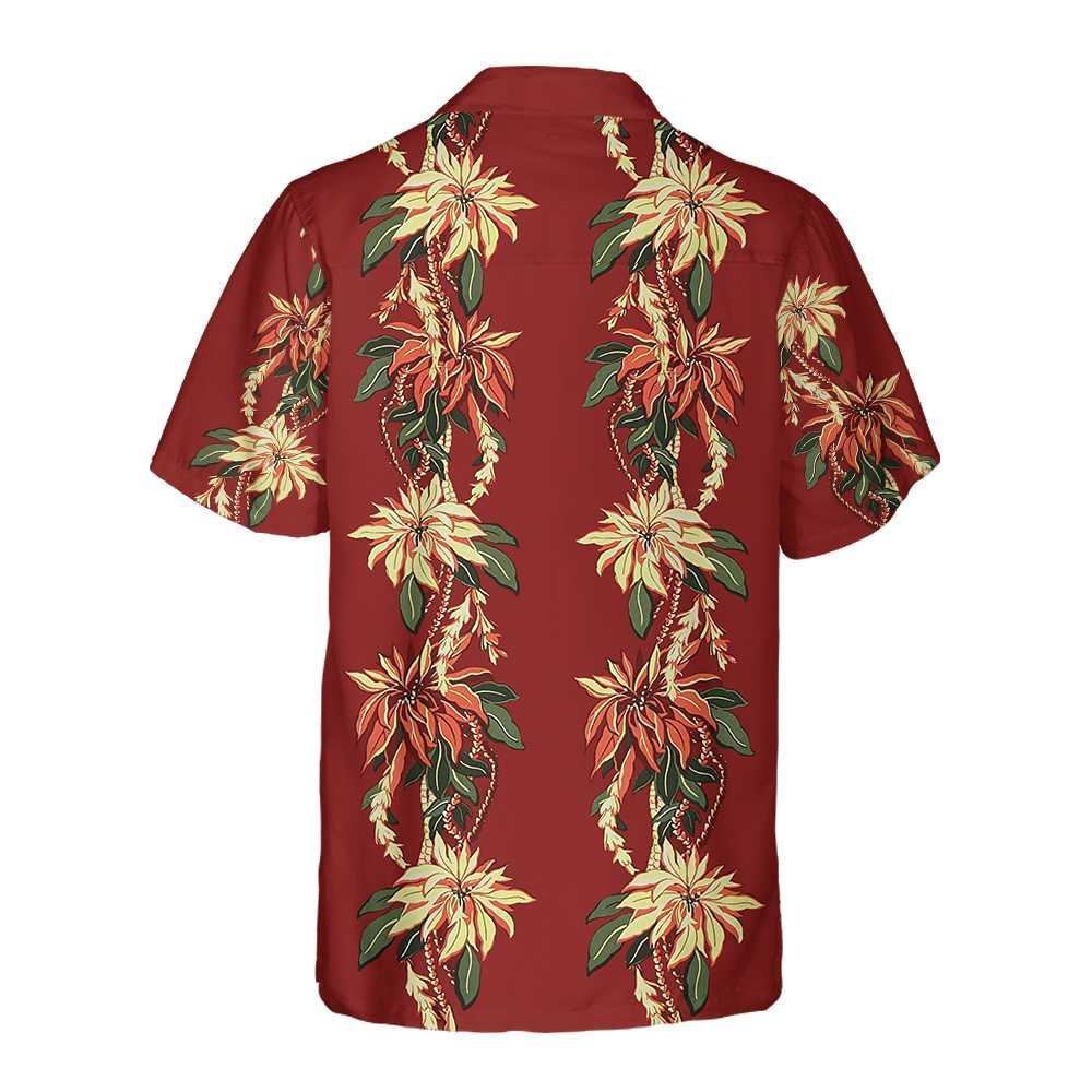 Poinsettia Christmas Hawaii Shirt, Xmas Hawaiian Shirts