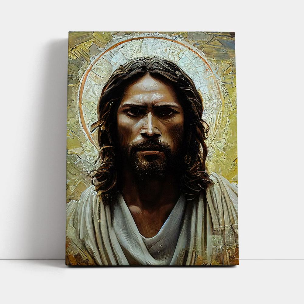 Portrait Of Jesus Christ Canvas Pictures - Jesus Art Prints - Jesus Art - Christian Home Decor