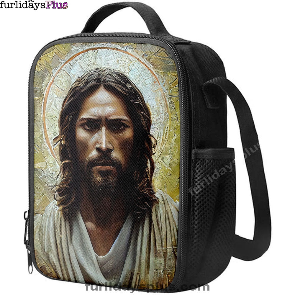 Portrait Of Jesus Christ Lunch Bag, Jesus Lunch Bag, Jesus Art, Christian Lunchbag