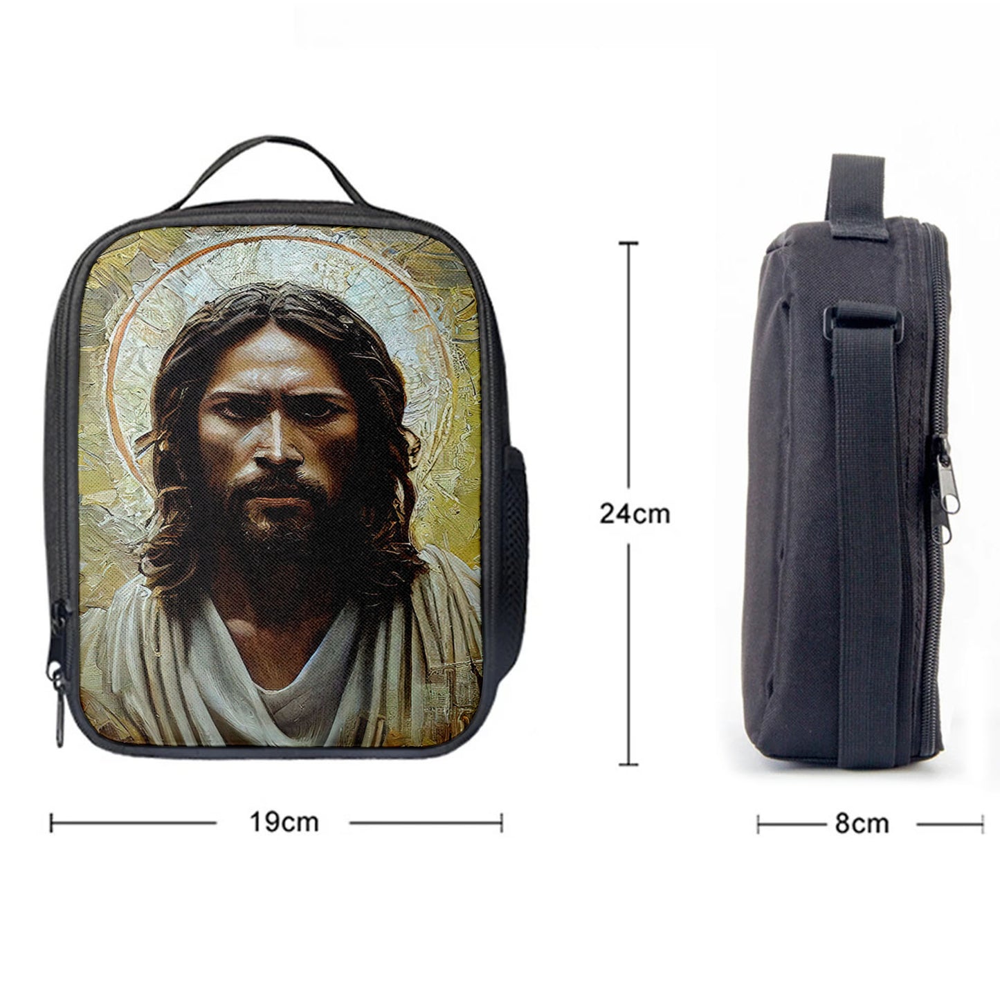 Portrait Of Jesus Christ Lunch Bag, Jesus Lunch Bag, Jesus Art, Christian Lunchbag