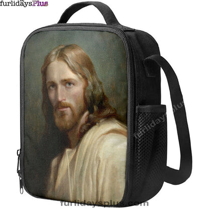 Portrait Of Jesus Christ Man Of Galilee Lunch Bag, Christian Lunchbag, Jesus Lunch Bag