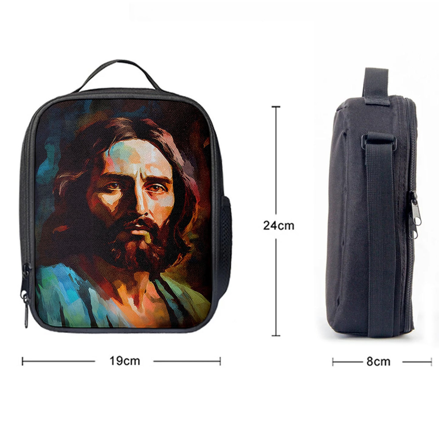 Portrait Of Jesus Lunchbag, Jesus Lunch Bag, Christian Lunch Bag