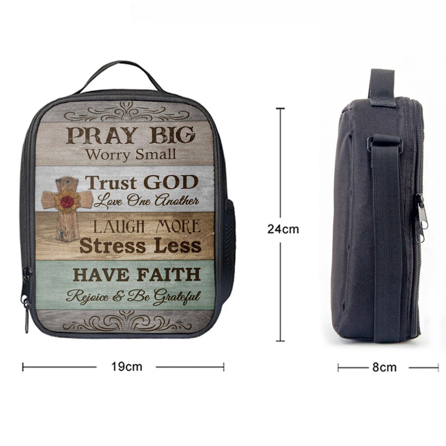 Pray Big Worry Small Lunchbag, Bible Verse Lunch Bag, Scripture Lunch Bag