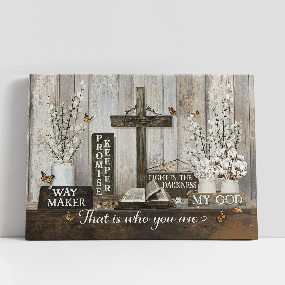 Pray To Jesus Jesus Is The Light In The Darkness The Bible Wooden Cross Canvas Art, Christian Gifts Wall Art Decor, Bible Verse Canvas