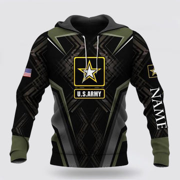 Us Army Hoodie, Premium US Army Personalized Name Unisex 3D Hoodie