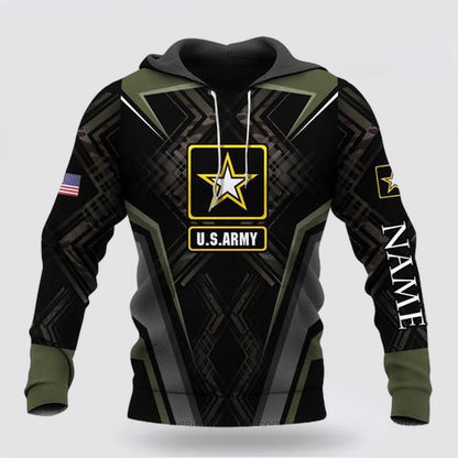 Us Army Hoodie, Premium US Army Personalized Name Unisex 3D Hoodie