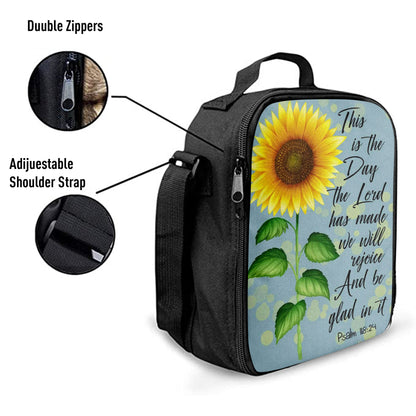 Psalm 11824 This Is The Day The Lord Has Made Sunflower Lunchbag, Bible Verse Lunch Bag, Scripture Lunchbag