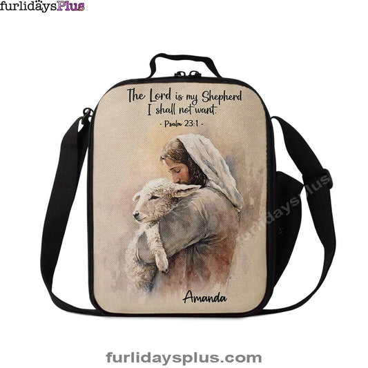 Psalm 31 The Lord Is My Shepherd Personalized Lunchbag, Christian Lunchbag, Bible Verse Gift For Women Of God