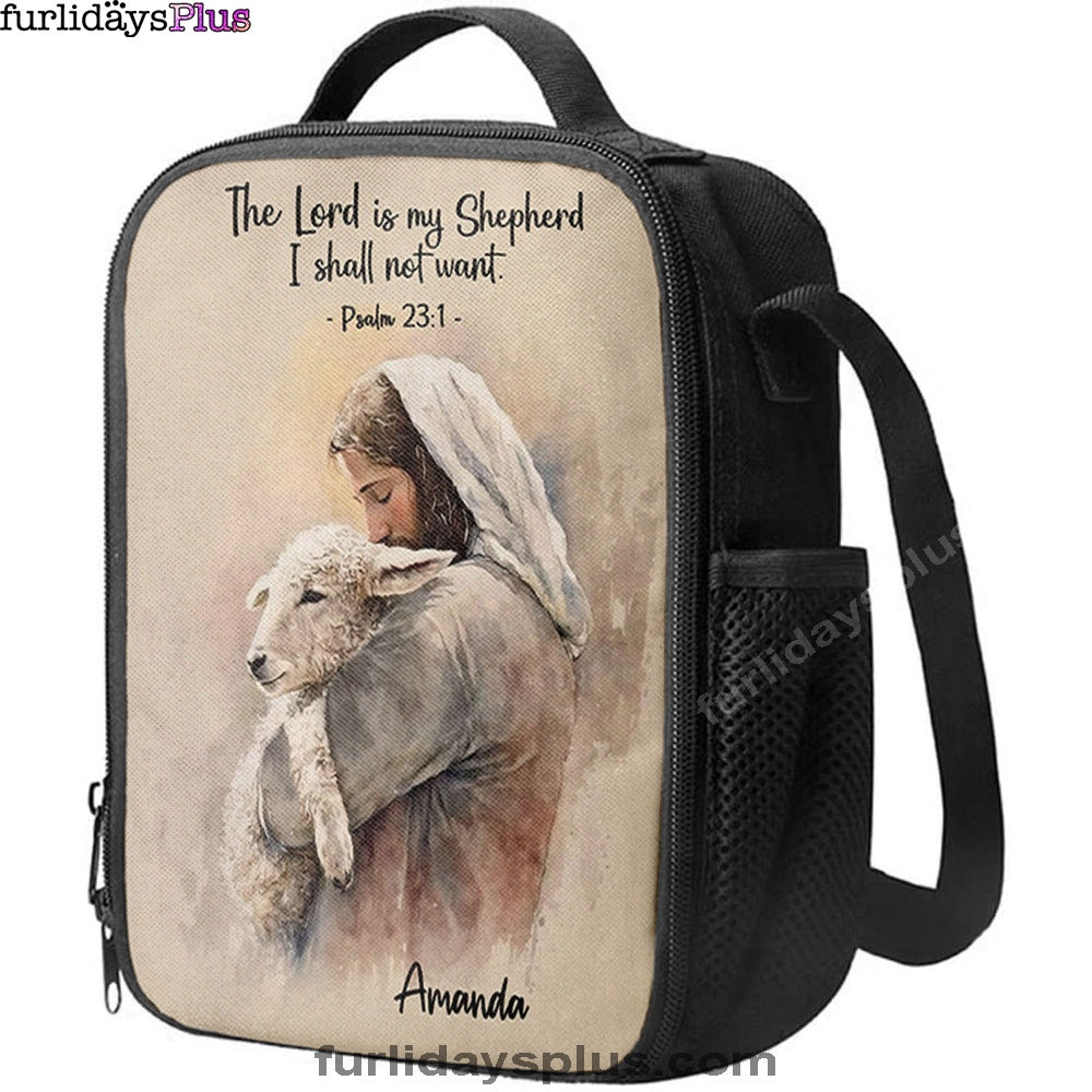 Psalm 31 The Lord Is My Shepherd Personalized Lunchbag, Christian Lunchbag, Bible Verse Gift For Women Of God