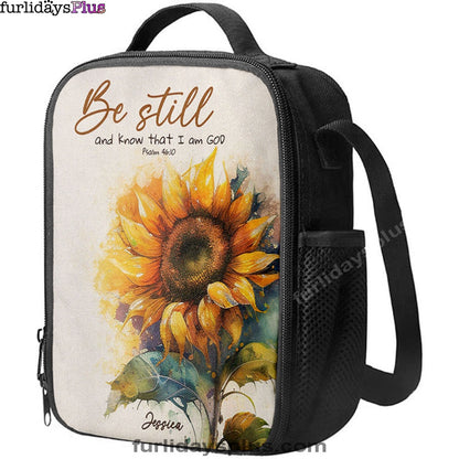Psalm 4610 Be Still And Know That I Am God Personalized Lunchbag, Religious Lunchbag, Bible Lunch Bag