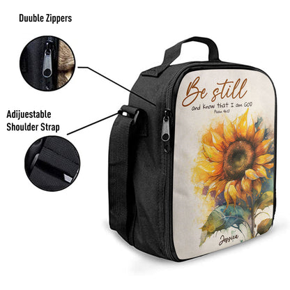 Psalm 4610 Be Still And Know That I Am God Personalized Lunchbag, Religious Lunchbag, Bible Lunch Bag