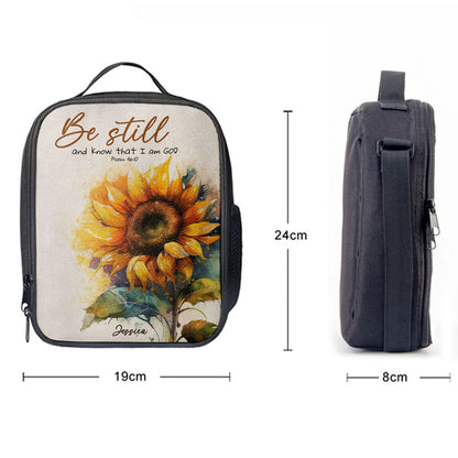 Psalm 4610 Be Still And Know That I Am God Personalized Lunchbag, Religious Lunchbag, Bible Lunch Bag