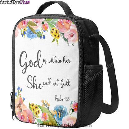 Psalm 46, God Is Within Her She Will Not Fall Lunchbag, Christian Lunchbag