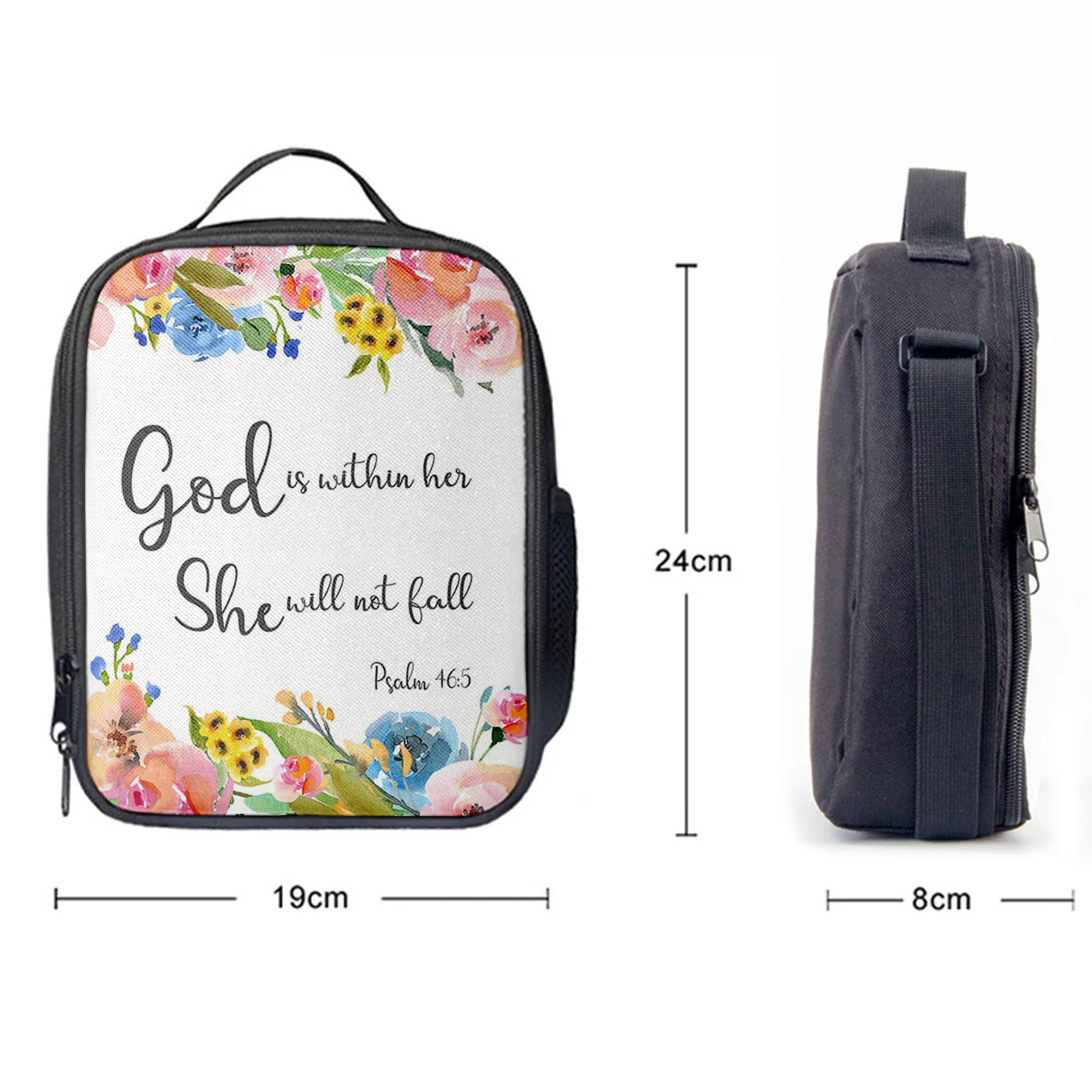 Psalm 46, God Is Within Her She Will Not Fall Lunchbag, Christian Lunchbag