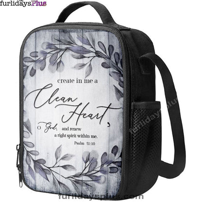Psalm 5110 Create In Me A Clean Heart 1 Lunchbag, Christian Lunchbag, Religious Lunch Bag