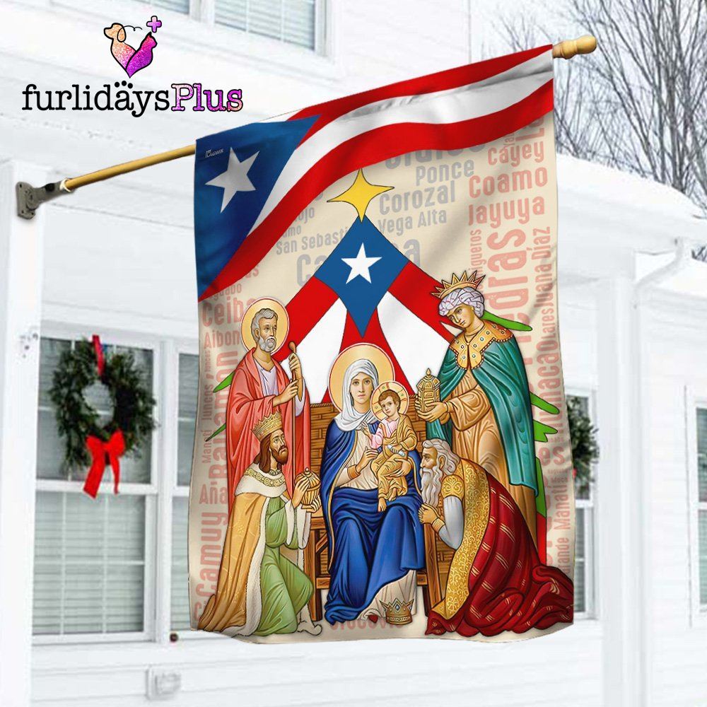 Puerto Rico Three Wise Men Nativity of Jesus Flag