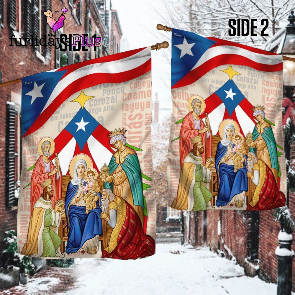 Puerto Rico Three Wise Men Nativity of Jesus Flag