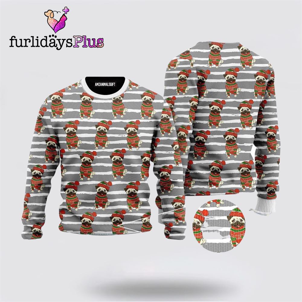 Pug Ugly Christmas Sweater ,Christmas Ugly Sweater For Men, Women
