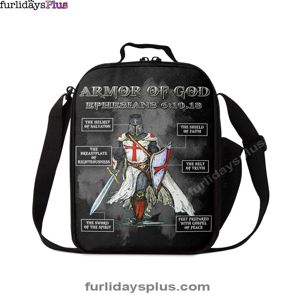 Put On The Full Armor Of God Warrior Of Christ Lunchbag, Christian Lunchbag, Religious Art