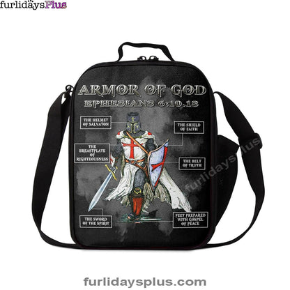 Put On The Full Armor Of God Warrior Of Christ Lunchbag, Christian Lunchbag, Religious Art