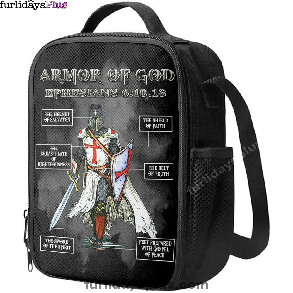 Put On The Full Armor Of God Warrior Of Christ Lunchbag, Christian Lunchbag, Religious Art