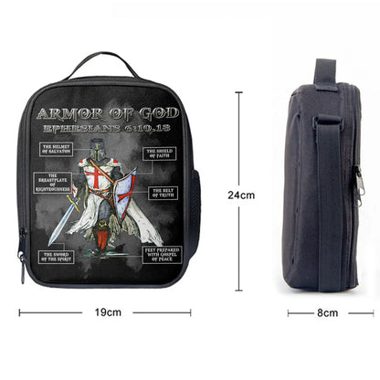 Put On The Full Armor Of God Warrior Of Christ Lunchbag, Christian Lunchbag, Religious Art