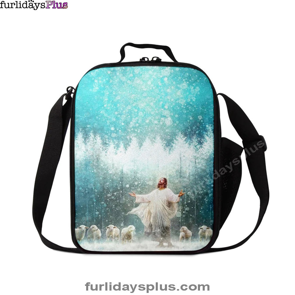 Radiance Jesus And Sheep Lunchbag, Jesus Christ Lunch Bag, Christian Lunch Bag