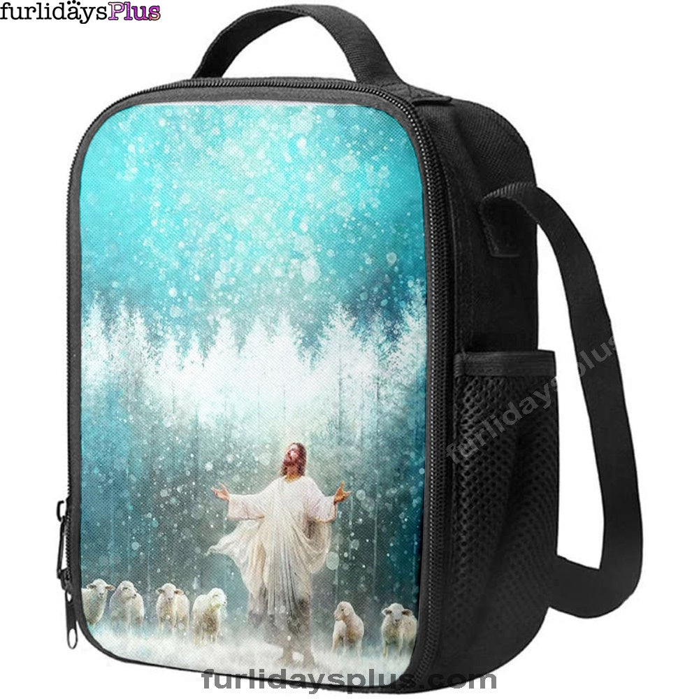Radiance Jesus And Sheep Lunchbag, Jesus Christ Lunch Bag, Christian Lunch Bag