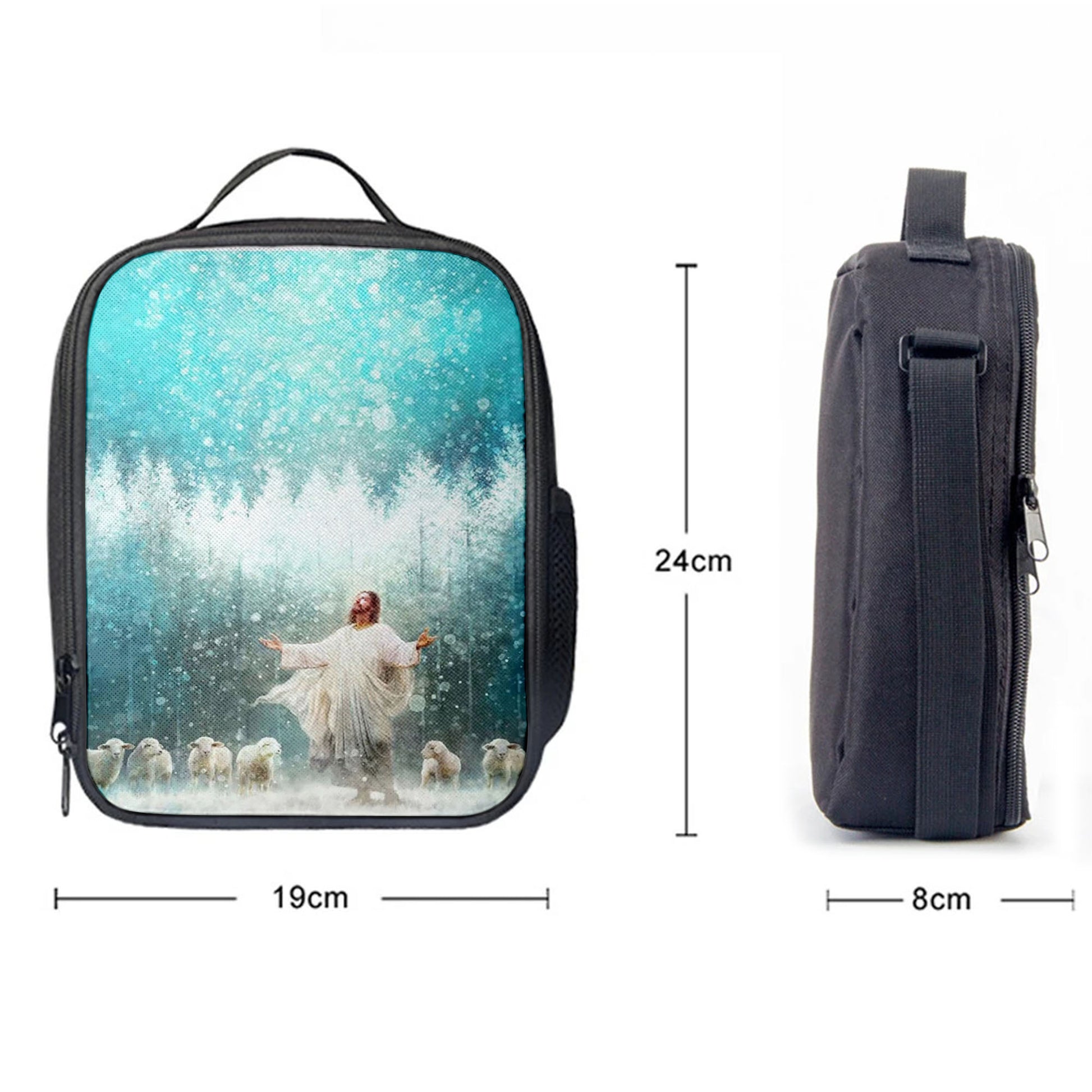 Radiance Jesus And Sheep Lunchbag, Jesus Christ Lunch Bag, Christian Lunch Bag