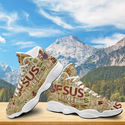 Religious God's Word Jesus Basketball Shoes, Jesus Christ Shoes