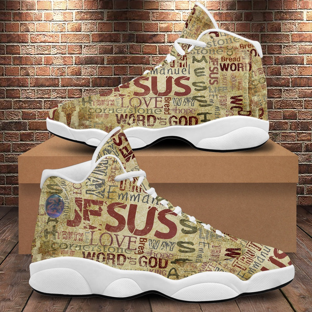 Religious God's Word Jesus Basketball Shoes, Jesus Christ Shoes