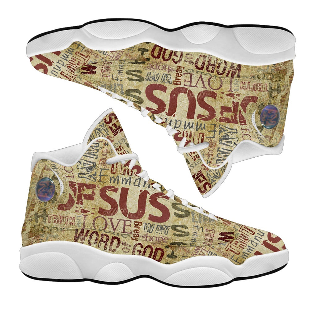 Religious God's Word Jesus Basketball Shoes, Jesus Christ Shoes