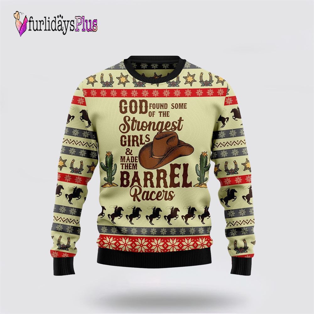 Rodeo Girl Ugly Christmas Sweater, Sweater Gifts For Pet Lover