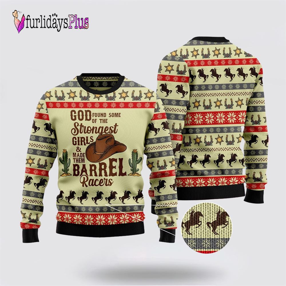 Rodeo Girl Ugly Christmas Sweater, Sweater Gifts For Pet Lover