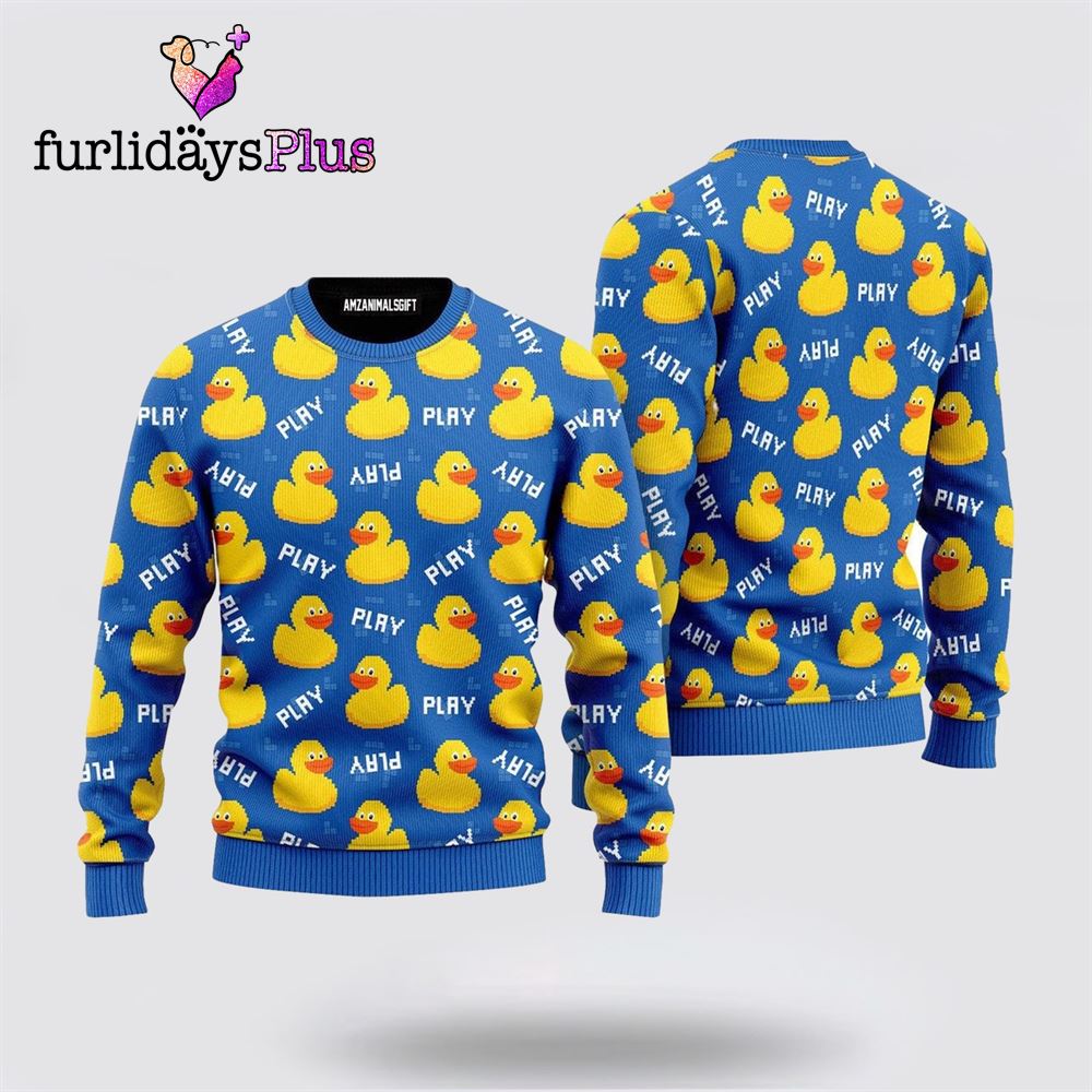 Rubber Duck Ugly Sweater ,Christmas Ugly Sweater For Men, Women