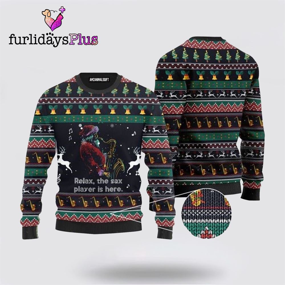 Santa Christmas Pattern Ugly Christmas Sweater ,Christmas Ugly Sweater For Men, Women