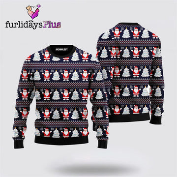 Santa Claus Christmas Tree Ugly Sweater ,Christmas Ugly Sweater For Men, Women