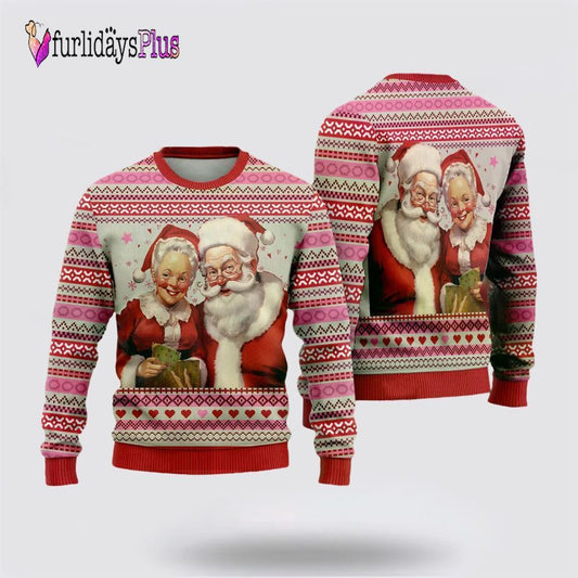 Santa Claus Couples Ugly Christmas Sweater For Men And Women, Christmas Gift, Christmas Winter Fashion